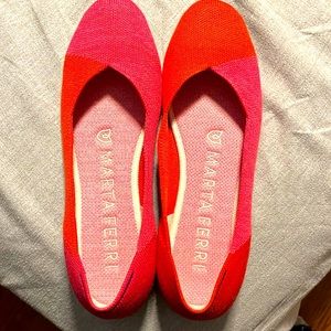 Marta Ferri Rothy’s wool flats Flame Azalea